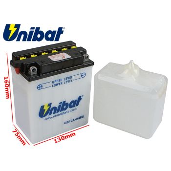 AKUMULATOR UNIBAT CB12A-A/E L+ YB12A-A