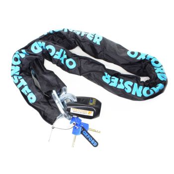 BLOKADA ZABEZPIECZENIE PRZECIWKRADZIEŻOWE OXFORD ŁAŃCUCH DŁUGOŚĆ 1,5 METRA Z ZAPIĘCIEM, ŚREDNICA OCZKA 14MM