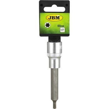 1/2" PIKK PADRUNOTSIK RIBE TORX M6. 100MM SATIN CR-VAN. RIPUTUSPAKEND JBM