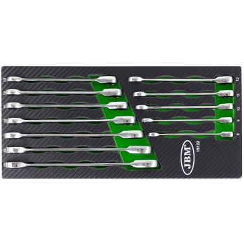 12-OS. TIRR SILMUS-LEHTVÕTMETE KOMPL. 8-19MM PU-PANEELIS CA JBM