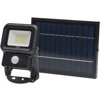 LED SOLAR PROZEKTOR+ANDUR 10W 700LM 170X115MM KÜLM VALGE. MUST IP65 A++ LED2B