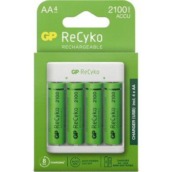 GP AKUPATAREI LAADIJA AA+4XAA 2100MAH