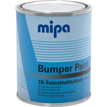 MIPA 1K BUMPER PAINT STRUKTUURNE PLASTIKUVÄRV MUST 1L