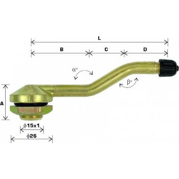 TL-VENTIIL VEOAUTO/HAAGIS V3-14-2. AVA 15.7MM. NURK 90+147+147. L=21+45+22+24
