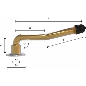 KEERATAV VENTIIL V3-04-1 (MICH.578) VEOAUTO. NURK 90. L=20+32+37MM
