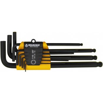 9-OS. TOLLMÕÕDUS L-KUUSKANTVÕTMETE KOMPL. 1/16"-3/8". KUULOTSAGA TRIUMF