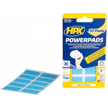 KAHEPOOLNE TEIP/PADI 20X40MM POWERPADS 10TK HPX