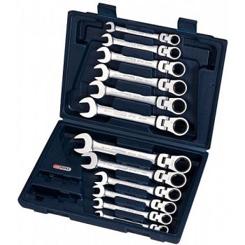 12-OS. TIRR SILMUS-LEHTVÕTMETE KOMPL. LUKUST. LIIGENDIGA 8-19MM KS TOOLS