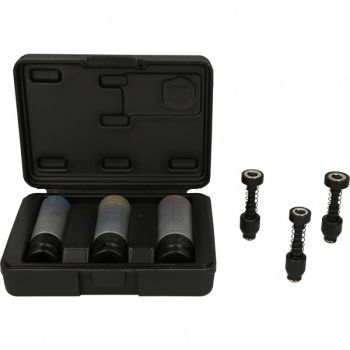 1/2" SLIMPOWER ALLOY WHEELS IMPACT SOCKET SET WITH INTEGRATED MAGNETS. 6 PCS.