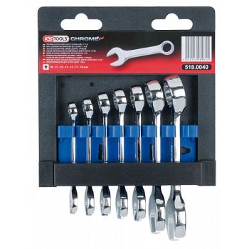 CHROME+ MINI-COMBI SPANNER SET. 7PCS