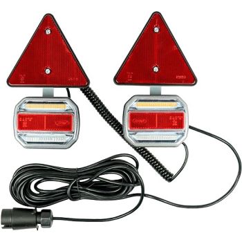 LED TAGATULIEDE KOMPLEKT VASAK+PAREM+KOLMNURGAD 12/24V. MAGNETKINNITUS. 7-PIN PISTIK JBM