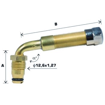 TL-VENTIIL TÖÖSTUSR. V5-04-2 / TRJ651. PAINUT. NURK 90. L=32+119MM. AVA 20.5