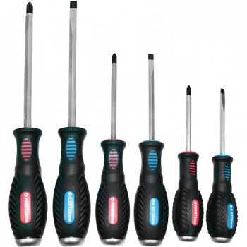 GO-THROUGH IMPACT SCREWDRIVER SET 6 PCS.