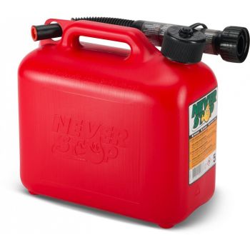 PLASTKANISTER 5L NEVER STOP ÜLETÄITE-STOP FUNKTSIOONIGA VALAMISTORU M+