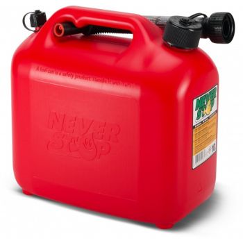 PLASTKANISTER 10L NEVER STOP ÜLETÄITE-STOP FUNKTSIOONIGA VALAMISTORU M+