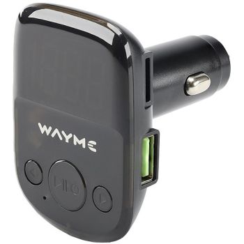 VOLTMEETER + 2XUSB KIIRLAADIJA + FM TRANSMITTER + HANDS FREE 12/24V 25W WAYME