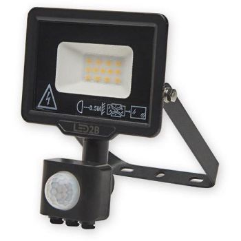 230V LED PROZEKTOR+ANDUR MHC 10W 800LM 155X108MM KÜLM VALGUS. MUST IP44 LED2B