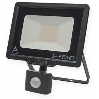 230V LED PROZEKTOR+ANDUR MHC 30W 2400LM 215X187MM KÜLM VALGUS. MUST IP44 LED2B