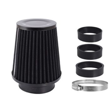 KOONUSFILTER MUST 120X130X90MM + ADAPTERID 60. 63. 70MM CARMOTION