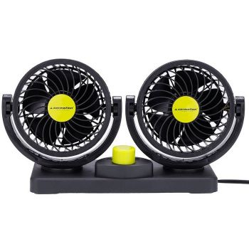 SALONGI VENTILAATOR 12V/8W D=2X100MM 1.2M JUHTMEGA CARMOTION
