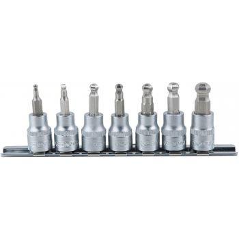 7-OS. 3/8" KUUSKANT PADRUNOTSIKUTE KOMPL. 3-10MM. KUULOTS. SIINIL KS TOOLS