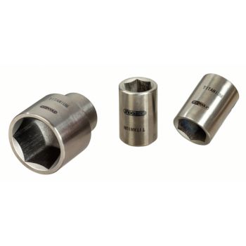 TITANIUM 3/8" SOCKET. 19MM