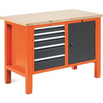 TÖÖLAUD SAHTLITEGA 1245X620MM. STANDARDPL.+ SAHTLID +KAPP SWT12/3 MALOW