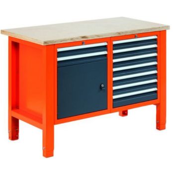 TÖÖLAUD SAHTLITEGA 1245X620MM. STANDARDPLAADIGA SWT12/5 MALOW