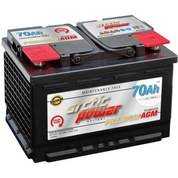 ARCTIC POWER PREMIUM AKU AGM/SMF 70AH 275X175X190 760A (EN) -/+ START & STOP