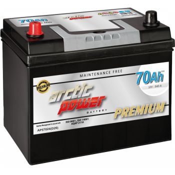 ARCTIC POWER PREMIUM AKU SMF 70AH 261X175X190 540A (EN) +/-