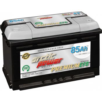 ARCTIC POWER PREMIUM AKU EFB/SMF 85AH 313X175X190 750A (EN) -/+ START & STOP