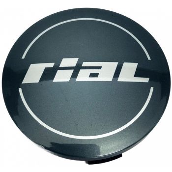 KAPSEL 64.5MM. GR.HALL/ HÕBEDANE RIAL LOGO. 5X108 M10 VELJELE (VOL)