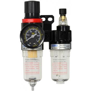 FILTER-REGULAATOR-ÕLITAJA 1/4". 500L/MIN. 0.5-9BAR GEKO
