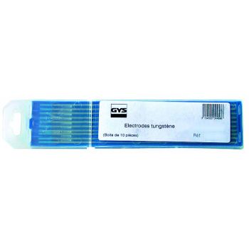 10 ELECTRODES - TUNGSTEN WR2 Ø1.6 - TURQUOISE (AC/DC-ALUMINIUM/STE