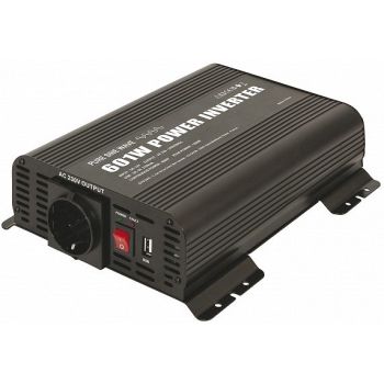 INVERTER+PULT 12V->230V 600/1200W +USB PSW601W RC-12 GYS