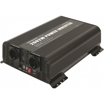 INVERTER PSW 12V->230V 2000W + JUHTPULT GYS