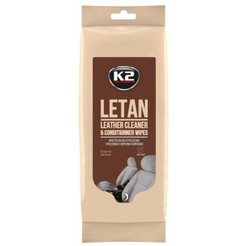 K2 LETAN LEATHER CLEANER WIPES NAHAPUHASTUSLAPID 24TK