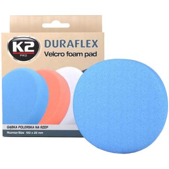 K2 DURAFLEX BLUE HARD ABRASIVE TAKJAKINNITUSEGA POLEERIMISPADI 150X25MM