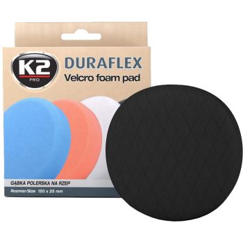 K2 DURAFLEX BLACK FINISHING TAKJAKINNITUSEGA POLEERIMISPADI 150X25MM