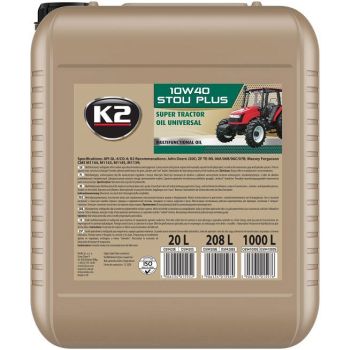 K2 TEXAR 10W40 20L STOU (HÜDRAULIKA+KAST+MOOTOR)