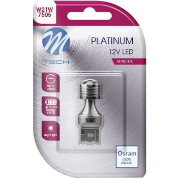 12V T20 LED PIRN 3.5W W21W CANBUS PLATINUM BLISTER 1TK (OSRAM LED) M-TECH