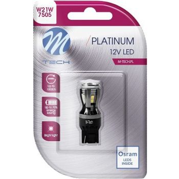 12V/24V T20 LED PIRN 3.9W W21W CANBUS PLATINUM BLISTER 1TK (OSRAM LED) M-TECH