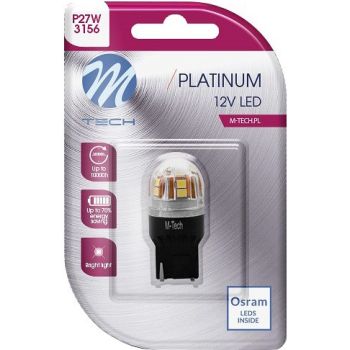 12V/24V P27W LED PIRN 3.9W 3156 CANBUS PLATINUM BLISTER 1TK (OSRAM LED) M-TECH