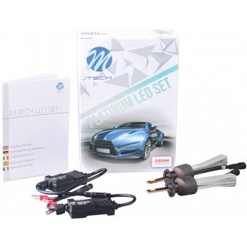 12V/24V H1 LED PIRNIDE KOMPLEKT 20/30W P14.5S 5700K 5200LM 2TK(OSRAM LED) M-TECH