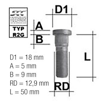 TIKKPOLT TP12X1.25/40/12.9 (P55/50/40. D13.0) M11225RE501