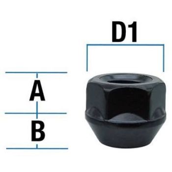 MUTTER M14X1.25/16/19 (AVATUD. P16. CH19) MUST. 1TK