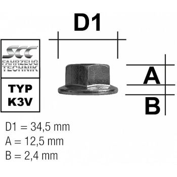 MUTTER MF16X1.50/16/24 (AVATUD. ALUSPLAAT 34.5MM) M1615FLO4