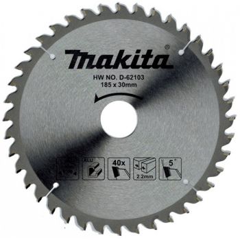 SAEKETAS 185X30X2.2MM 40T 5° ALU MAKITA