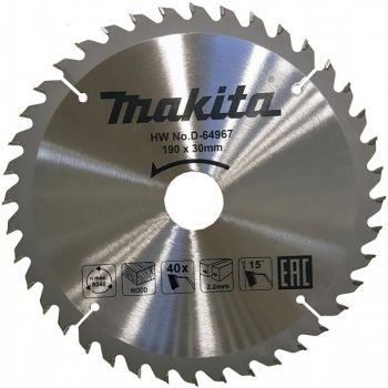SAEKETAS 190X30X2.2MM 40T 15° MAKITA