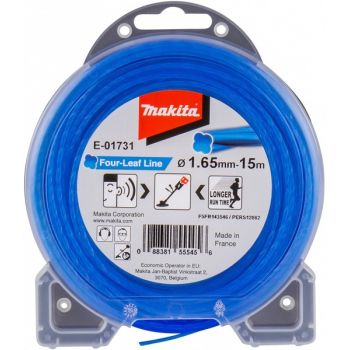 TRIMMERIJÕHV 1.65MM X 15M. RISTIKHEINA KUJULISE LÕIKEPINNAGA MAKITA